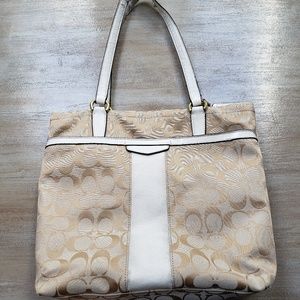 Coach Signature Stripe Tote